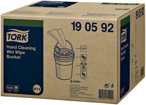 Reinigingsdoek Tork W14 Wet 58 vel 190592-3