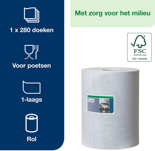 Reinigingsdoek Tork W1 Heavy Duty 280 vel 530237-2