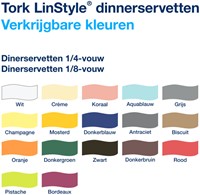 Servetten Tork 478711 LinStyle 1laags 39x39cm wit 50st.-3
