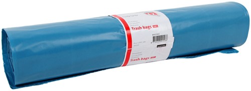 Afvalzak Quantore LDPE T60 120L blauw 20 stuks