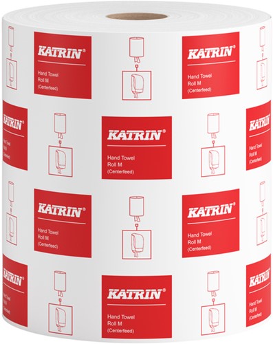 Handdoekrol Katrin Centerfeed M 485049 1laags 21cmx300m doos/6