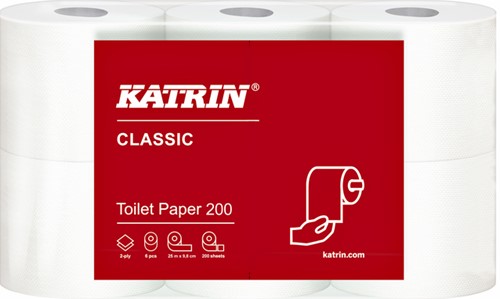 Toiletpapier Katrin 77152 Classic 200 2laags 48rollen/200vel