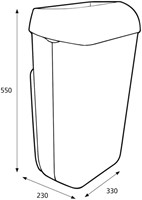 Afvalbak Katrin 91899 25liter wit-3