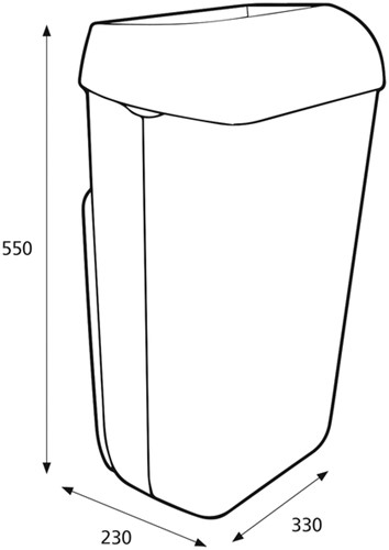 Afvalbak Katrin 91899 25liter wit-3