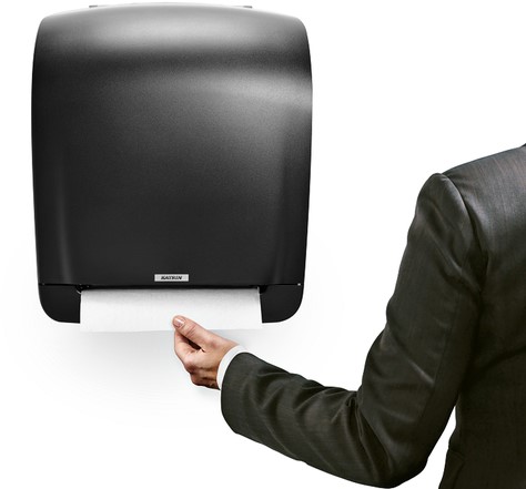Dispenser Katrin 92025 handdoekkenrol zwart