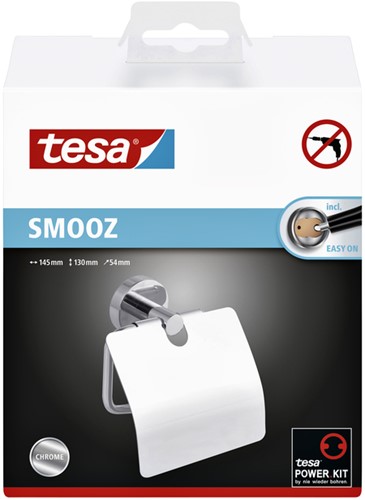 Toiletrolhouder Tesa Smooz 40315 met deksel chroom-2