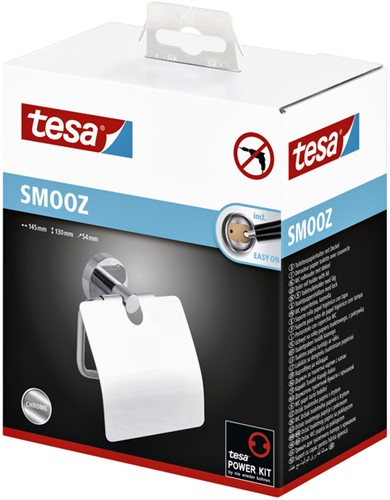 Toiletrolhouder Tesa Smooz 40315 met deksel chroom-3