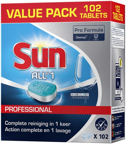 Vaatwastabletten Sun Professional All-in-one ds/102