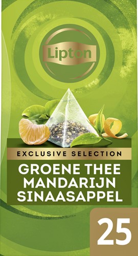Thee Lipton Exclusive groene thee mandarijn pk/25