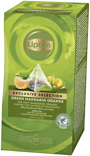 Thee Lipton Exclusive groene thee mandarijn pk/25-2