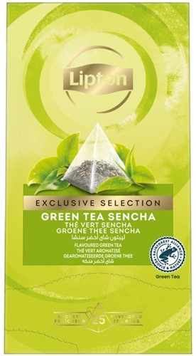 Thee Lipton Exclusive Groene thee Sencha 25 piramidezakjes