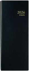 Agenda 2025 Saturnus lang 1 dag / 2 pagina's 12,8x33cm zwart