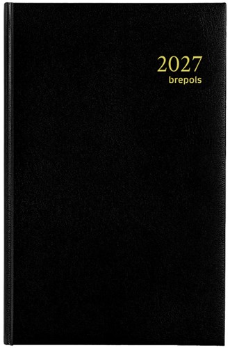 Agenda 2027 Brepols Saturnus Luxe 1dag/1pagina zwart