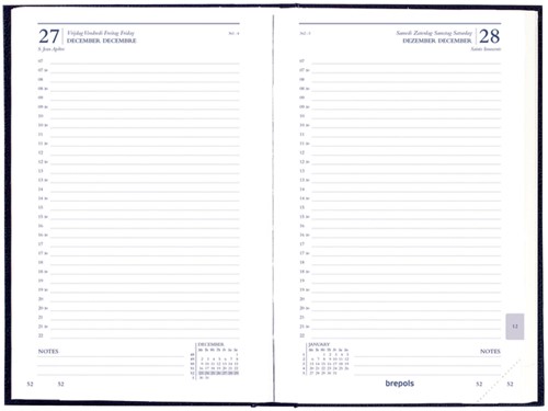 Agenda 2025 Saturnus kort 1 dag / 1 pagina 13,3x20,8cm zwart-2