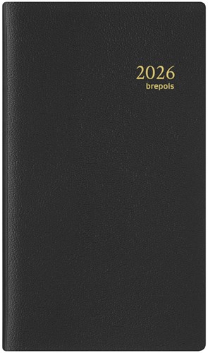 Agenda 2026 Interplan luxe spiraal Genova 7 dagen / 2 pagina's 8,9x16cm zwart