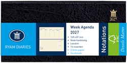 Agenda 2027 Ryam Notations Mundior 7dagen/2pagina's landscape zwart