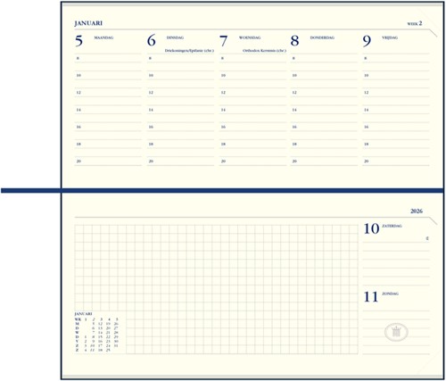 Agenda 2026 Ryam Notations Mundior 7dagen/2pagina's landscape zwart-2