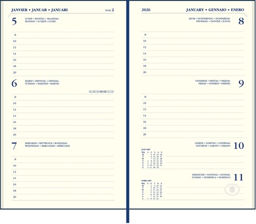 Agenda 2026 Ryam Memoplan 7 Nappa 7dagen/2pagina's assorti-2