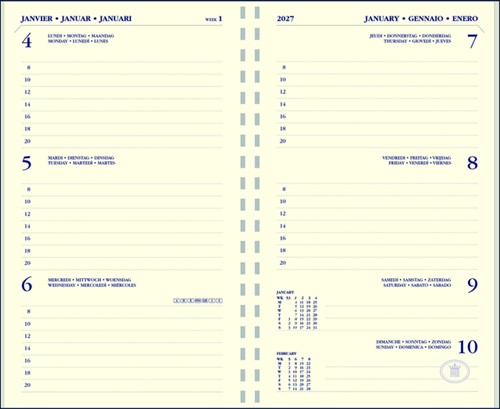 Agendavulling 2027 Ryam Memoplan 7 7dagen/2pagina's