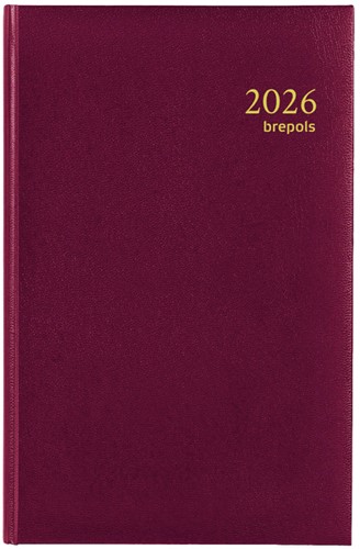 Agenda 2025 Saturnus kort 1 dag / 1 pagina 13,3x20,8cm bordeaux