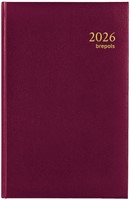 Agenda 2026 Saturnus kort 1 dag / 1 pagina 13,3x20,8cm bordeaux