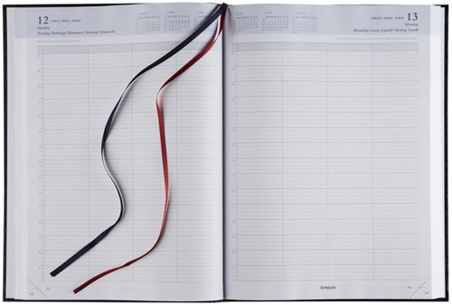 Agenda 2027 Brepols Bremax Santex A4 1dag/1pagina 4 kolommen bordeaux-2