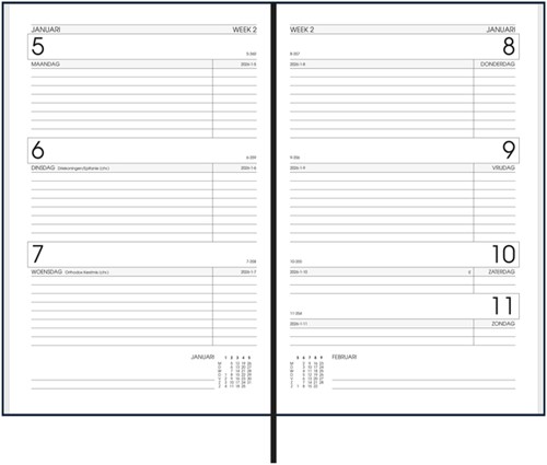 Agenda 2026 Ryam Efficiency Baladek 7dagen/2pagina's zwart-2