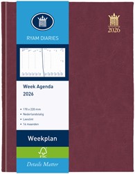Agenda 2026 Ryam Weekplan Mundior 7dagen/2pagina's bordeaux