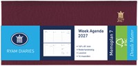 Agenda 2027 Ryam Memoplan 7 Suprema 7dagen/2pagina's landscape bordeaux