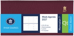 Agenda 2027 Ryam Memoplan 7 Suprema 7dagen/2pagina's landscape bordeaux