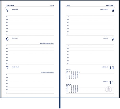 Agenda 2026 Ryam Memoplan 7 Suprema 7dagen/2pagina's bordeaux-2