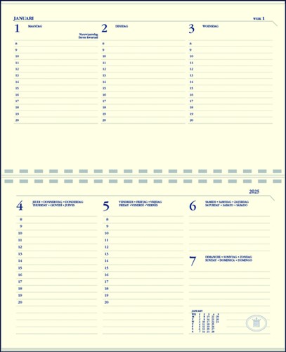 Agenda 2027 Ryam Compact Suprema 7dagen/2pagina's ringplastic zwart-2