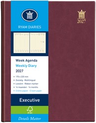 Agenda 2027 Ryam Executive Mundior 7dagen/2pagina's bordeaux