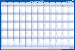 Jaarplanner 60x90cm persoonlijk gelamineerd