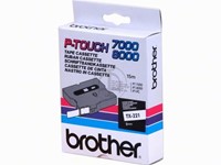 Brothertape TX-221  9mm zwart op wit