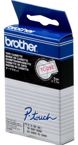 Brothertape TC-292  9mm rood op wit