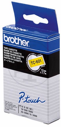 Brothertape TC-601 12mm zwart op geel