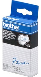 Brothertape TC-203 12mm blauw op wit