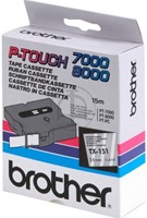 Brothertape TX-151 24mm zwart op helder 