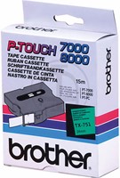 Brothertape TX-751 24mm zwart op groen