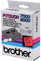 Brothertape TX-451 24mm zwart op rood