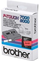 Brothertape TX-431 12mm zwart op rood