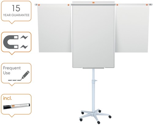 Flipover Nobo Classic mobiel magnetisch staal 100x70cm-2