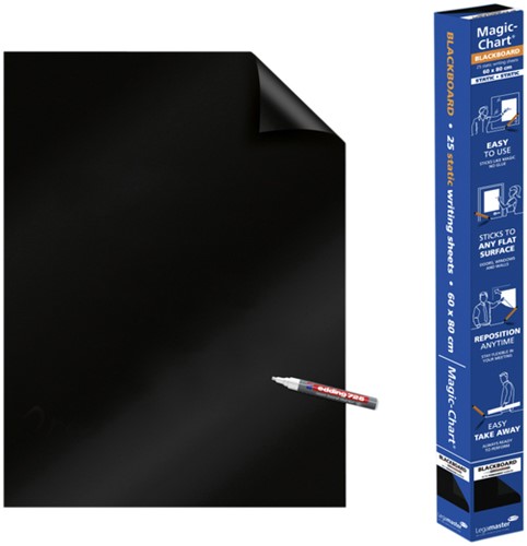 Magic-Chart Legamaster Whiteboard 60x80cm zwart rol/25vel