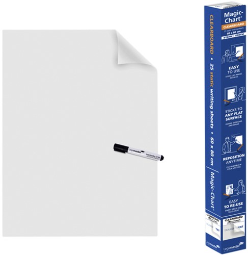 Magic-Chart Legamaster Whiteboard 60x80cm transparant rol/25vel