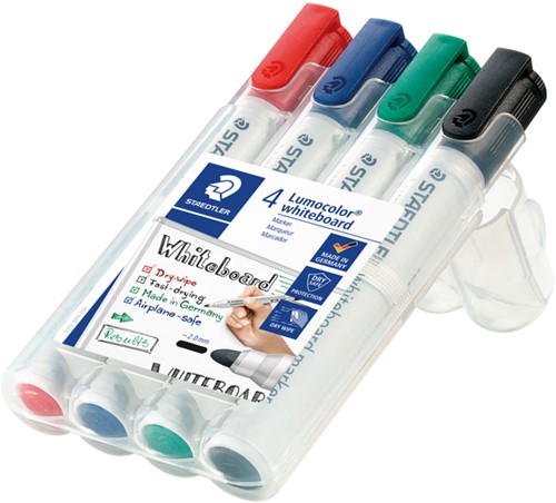 Viltstift Staedtler 351 whiteboard assorti pk/4-2
