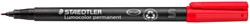 Viltstift Staedtler SF 313 OHP Lumo permanent rood