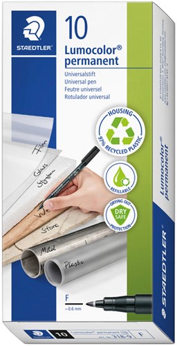 Viltstift Staedtler 318 F permanent zwart