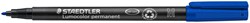 Viltstift Staedtler 317 M OHP Lumo permanent blauw