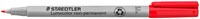 Viltstift Staedtler 316 F OHP Lumo non permanent rood